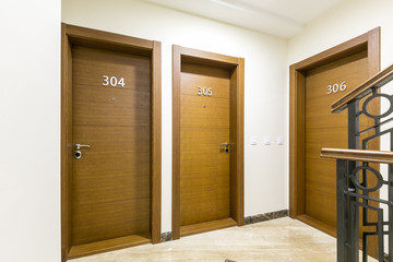 Hotel corridor interior