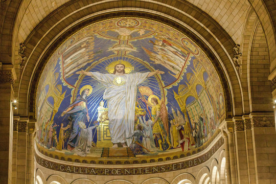 Basilique de Montmartre -  Mosa&iuml;que du Christ en gloire