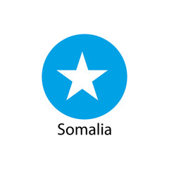 Somalia flag in round button of icon.