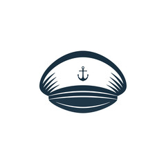 Captains hat icon, vector design