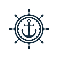 Ship wheel and anchor design