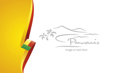 Benin abstract flag brochure cover poster background vector