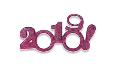 two thousand and nineteen. New 2019 year on white.