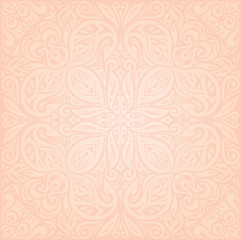Floral Pale ecru vector pattern wallpaper mandala design background
