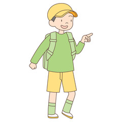 小学生7歳男の子_ハイキング