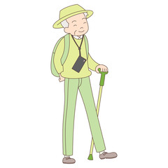 おじいちゃん_ハイキング