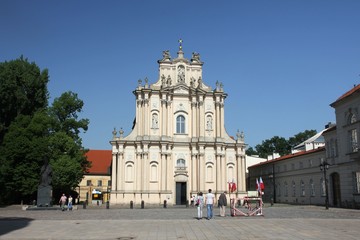 Fototapeta na wymiar The Rococo Church of St. Joseph of the Visitationists in Warsaw, Poland