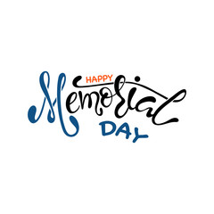 Vector Happy Memorial Day card.