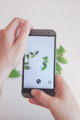 take pictures on the phone in the style of flatley