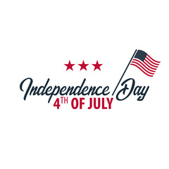 Fototapeta na wymiar Emblem of Fourth of July. 4th of July. Independence Day of the USA. Vector illustration