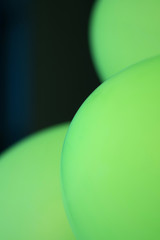 Close up on surface of soft green balloon