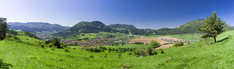Panoramic land landscape