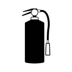 Vector black and white fire extinguisher icon