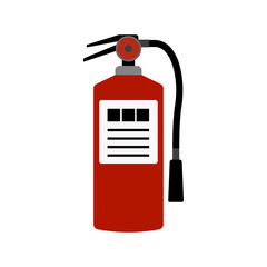 Vector red flat fire extinguisher icon