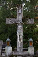 Crucifixion, Mirogoj cemetery in Zagreb, Croatia