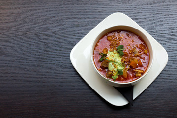 Goulash soup with lamb meat