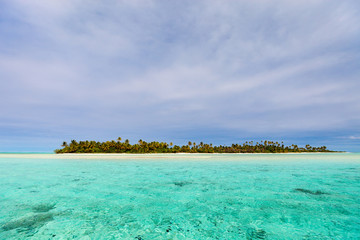 Stunning tropical beach at exotic island in Pacific
