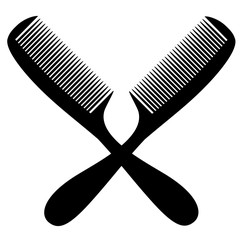 Comb silhouette black icon vector eps 10