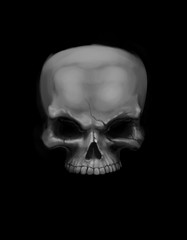 Skull with cracks
