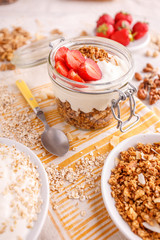 Jar of homemade granola