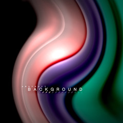 Fluid mixing colors vector wave abstract background design. Colorful mesh waves