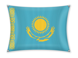 Waving Kazakhstan flag