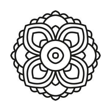 recommend clip art: Simple Mandala Shape for Coloring. Vector Mandala. Floral. Flower. Oriental. Book Page. Outline.
