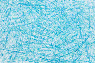 blue crayon doodles on paper background texture
