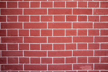 Brick wall with white seams. Wallpaper.