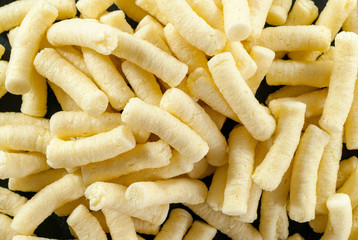 delicious snack of salty corn puff or pufuleti