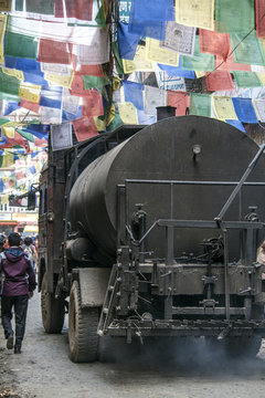 Thamel Kathmandu Strassenbau