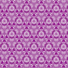 Purple or violet seamless pattern background. Stencil for printed matter, print on fabric or textile, clothes and ceramic. Creative template for design products decoration. Symmetric kaleidoscope art.