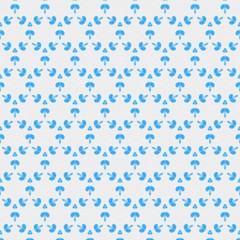Light blue seamless pattern background. Stencil for printed matter, print on fabric or textile, clothes and ceramic. Creative template for design products decoration. Symmetric kaleidoscope wallpaper