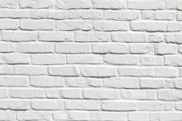 Texture of white brick wall as abstract background
