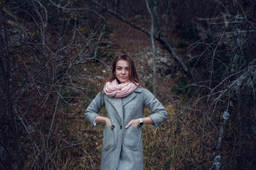 Beautiful Young Smiling Girl in her Warm Clothing