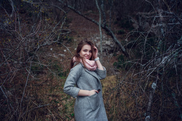 Beautiful Young Smiling Girl in her Warm Clothing