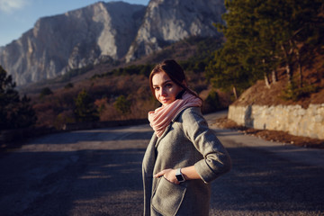 Beautiful Young Smiling Girl in her Warm Clothing