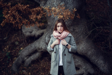 Beautiful Young Smiling Girl in her Warm Clothing