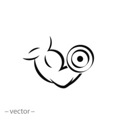 strong arm and dumbbell, icon vector
