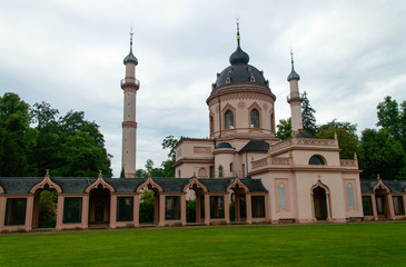 Fototapeta na wymiar Mosque in the castle park Schwetzingen, Germany