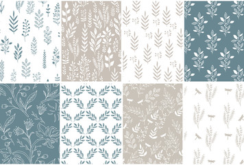 Set of beautiful vintage patterns. Vector, isolated.