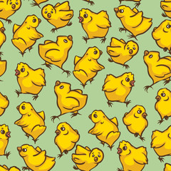 Little Chickens Seamless Pattern