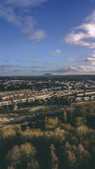 Ballymena Town with Slemish in the distance