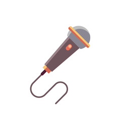 Microphone Minimal Flat Icon Design Vector Illustration