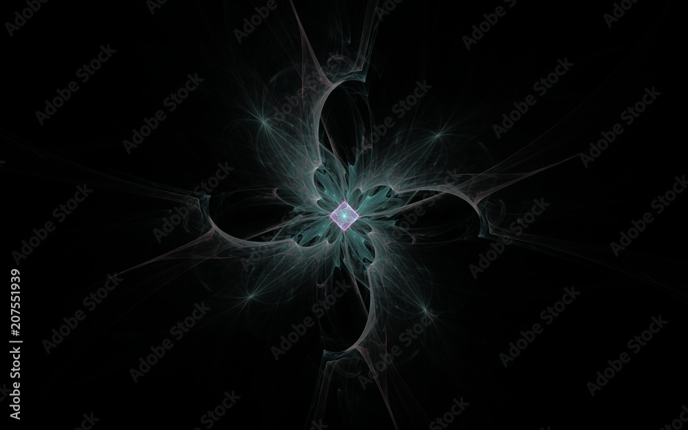 Fototapete digital generated image in the form of abstract geometric shapes of various shades and colors for us