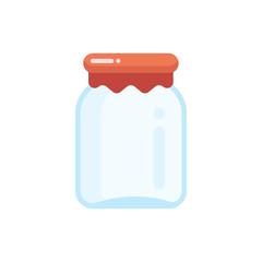 The Empty Bottle Cookie Minimal Flat Icon Design Vector Illustration