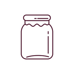 The Empty Bottle Cookie Minimal Line Icon Design Vector Illustration
