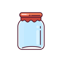 The Empty Bottle Cookie  Minimal Icon Design Vector Illustration