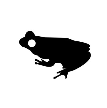 Simple black frog silhouette