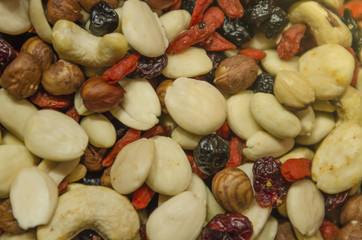 mixture of nuts and dry berries